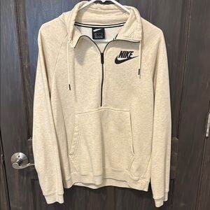 Nike Beige Zip Up Sweater